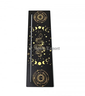 Snake with Moon Phase Printed Long Card Holder