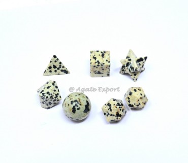 Dalmation Jasper Geometry Set 7 Pcs