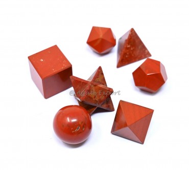 Red Jasper Geometry Set 7 Pcs