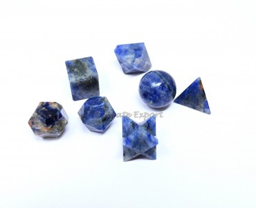 Sodalite Geometry Set 7 Pcs Sodalite Geometry Set 7 Pcs