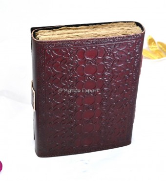 7 Chakra Beads On Brown Leather Journal Diary 7 Chakra Beads On Brown Leather Journal Diary