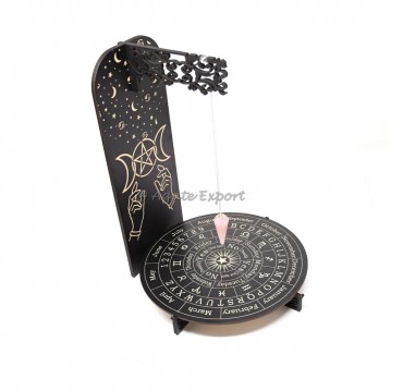 Triple Moon with Pentagram Pendulum Holder