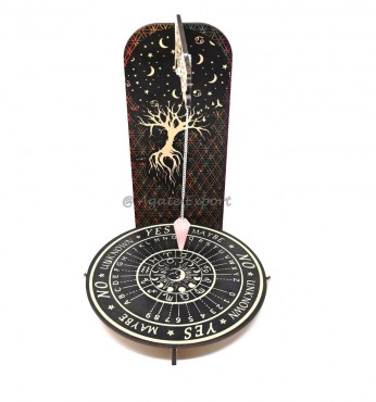Tree Of Life With Rainbow Flower of Life Pendulum Holder