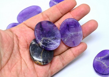 High Grade AAA Amethyst Worry Stone